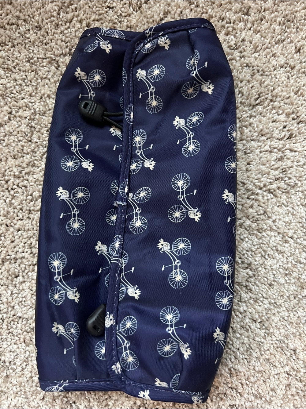 Travelon Bicycle Navy Floral Jewelry Travel Organizer with Clear Panels